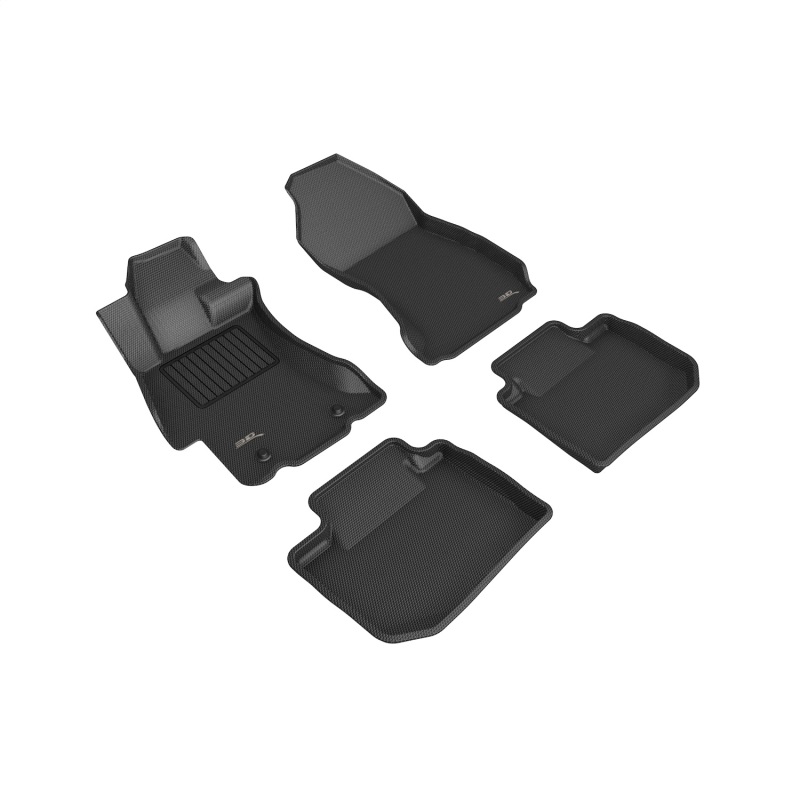 Subaru Crosstrek Floor Mat Set - Front and Rear - 3D MAXpider - Kagu - Black - `12-`17